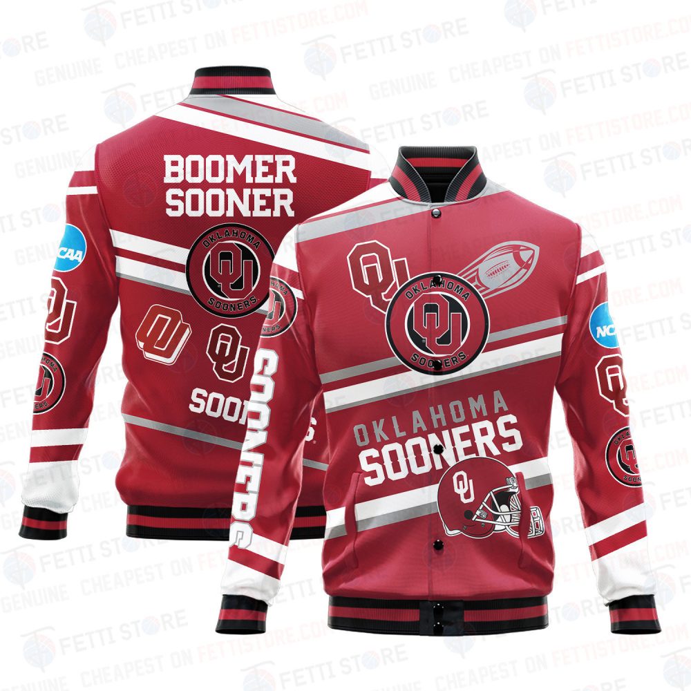 Oklahoma Sooners Ncaa Division I Football Varsity Jacket Sh1 V2