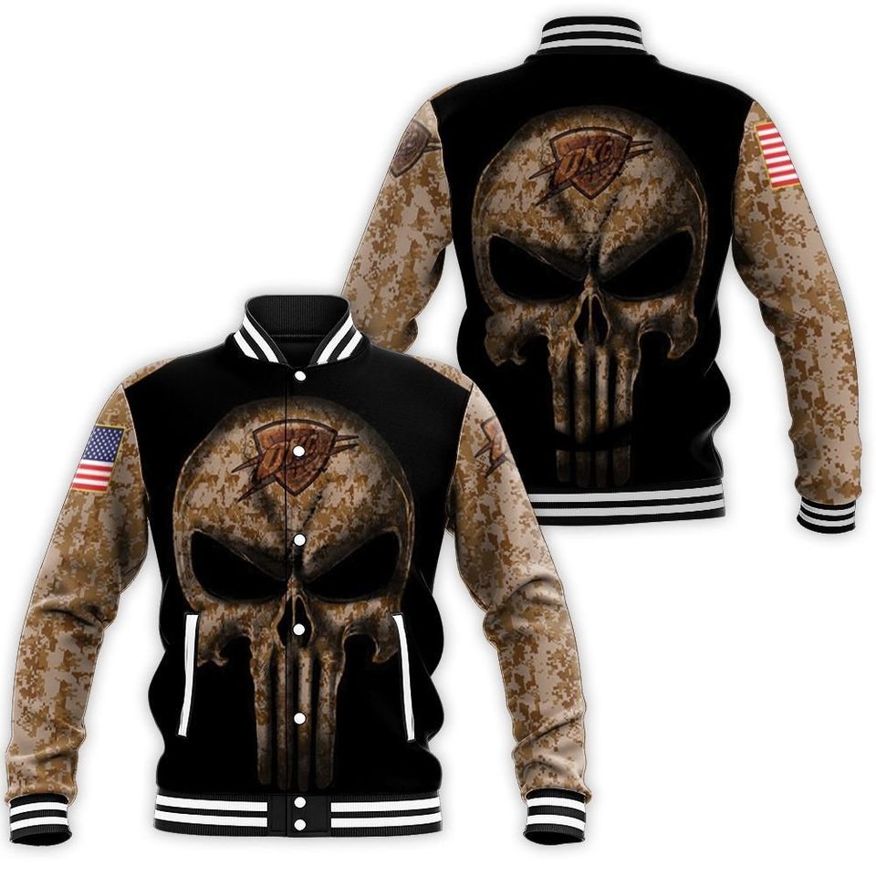 Limited Edition Skull Camo Varsity Jacket - Unisex, Stylish &amp; Warm - Perfect For Fans &amp; Trendsetters