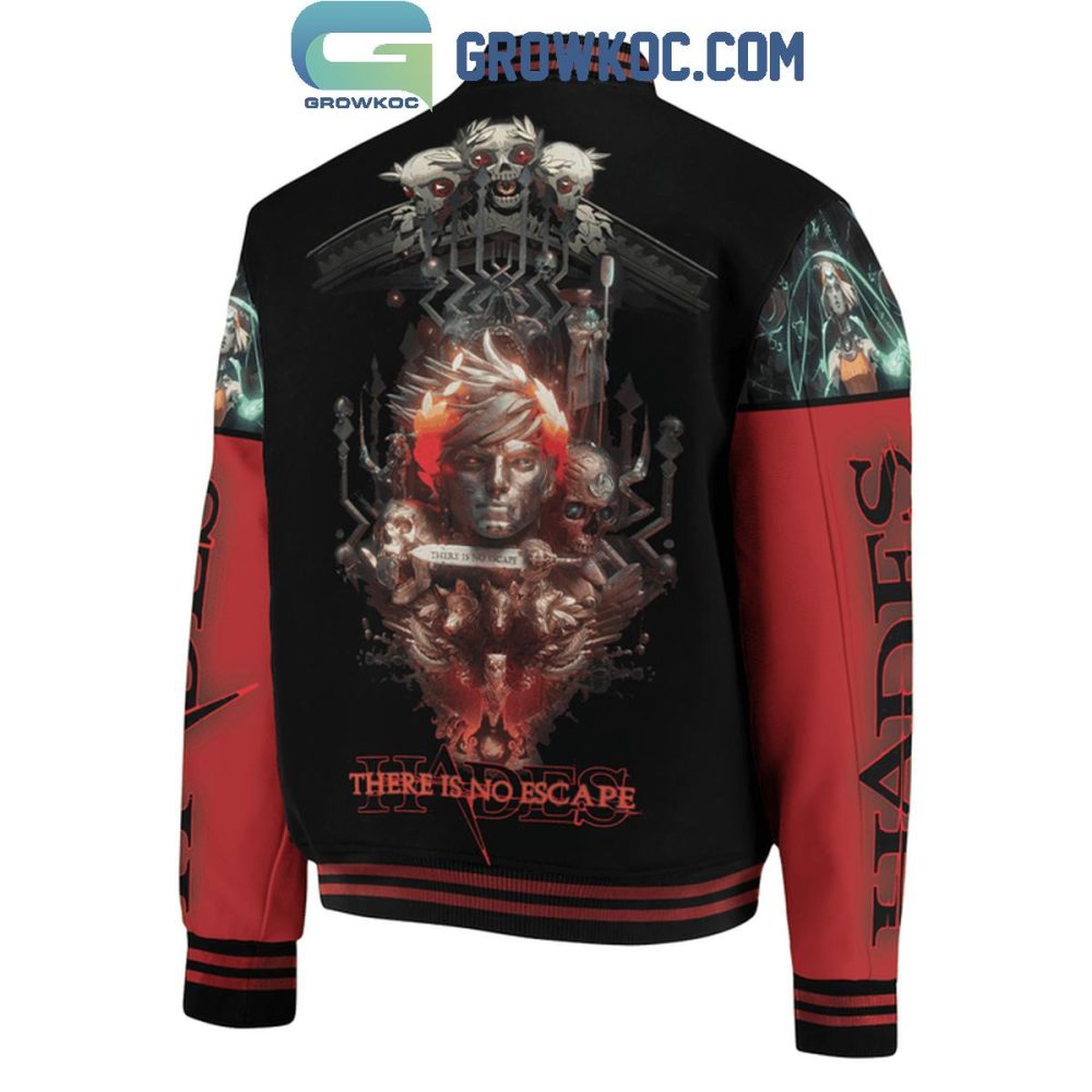 Hades Game-Themed Varsity Jacket - Stylish Black &amp; Red Retro Design For Fans