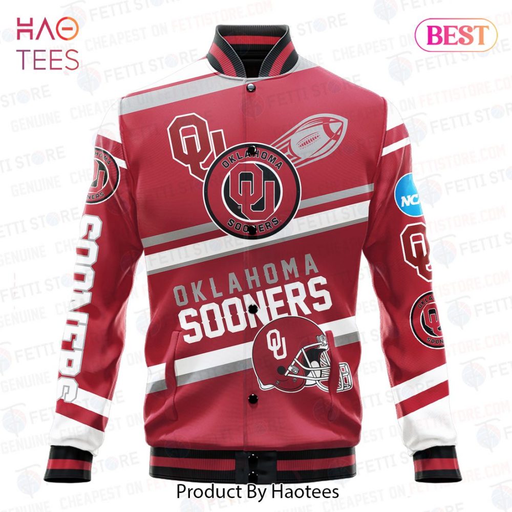 Oklahoma Sooners Varsity Jacket - Boomer Sooner Fan Gear By Haotees