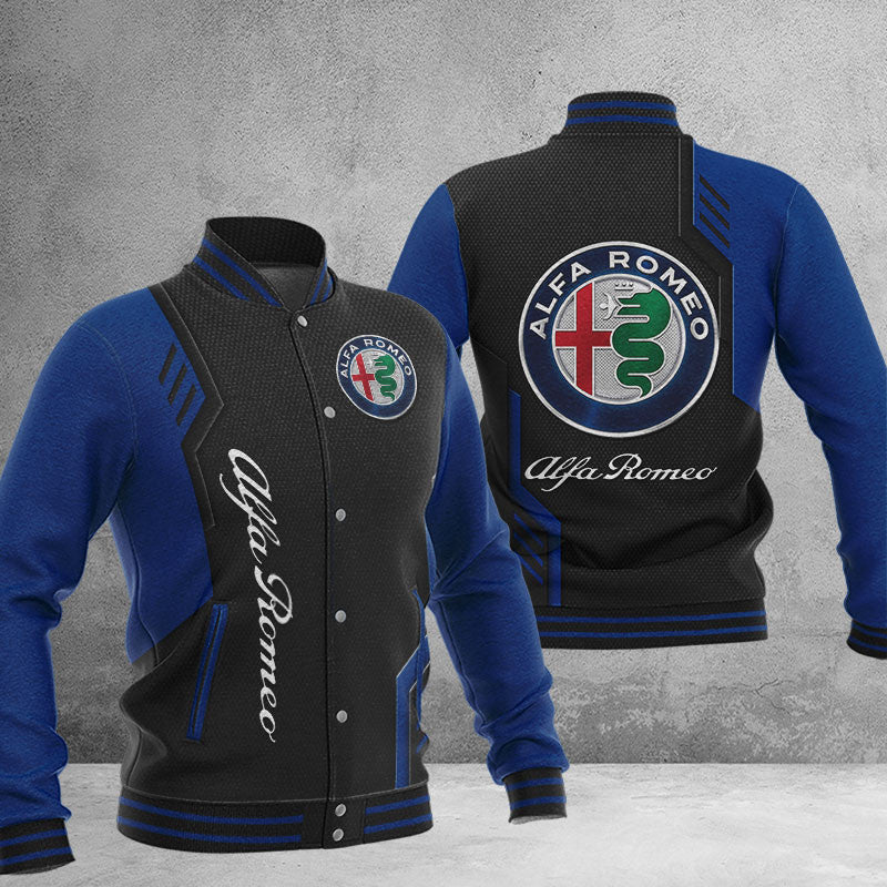 Alfa Romeo Dmhj0670 Baseball Jacket Logo Baseball Varsity Jacket