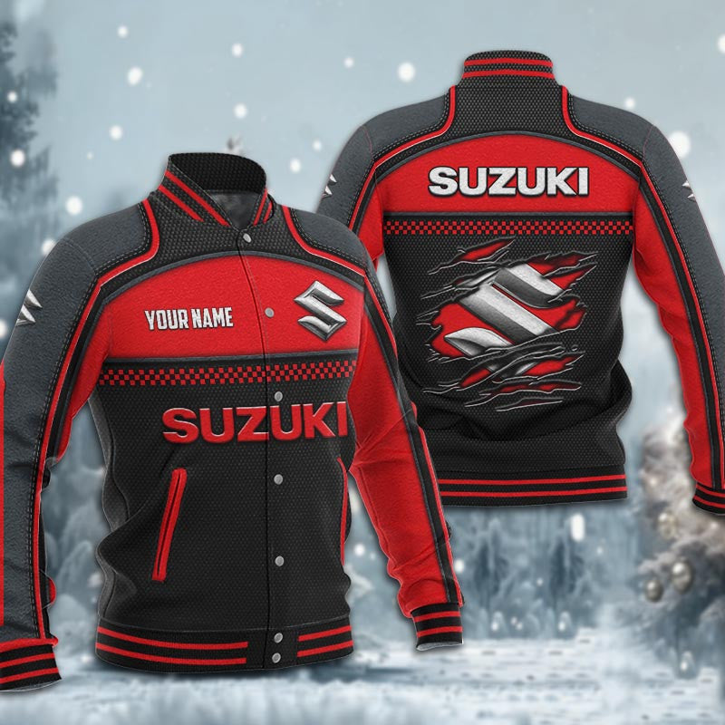 Suzuki Dmhj1855 Baseball Jacket Logo Baseball Varsity Jacket