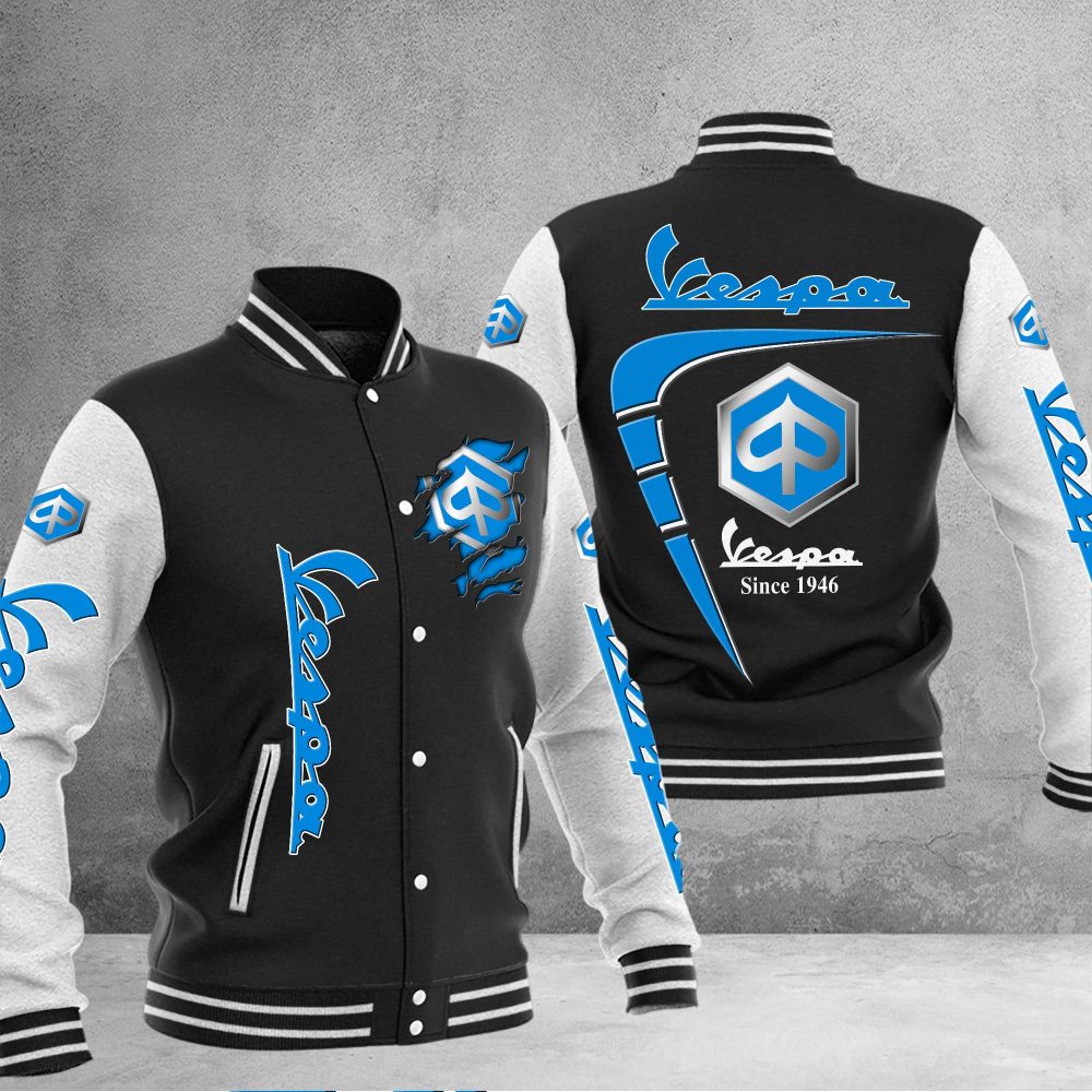 Vespa Dmhj1967 Logo Baseball Varsity Jacket