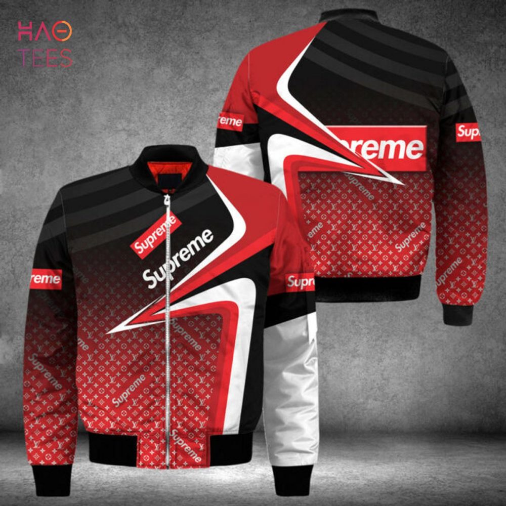 Stylish Red &amp; Black Graphic Bomber Jacket - Bold Streetwear Fashion For Men