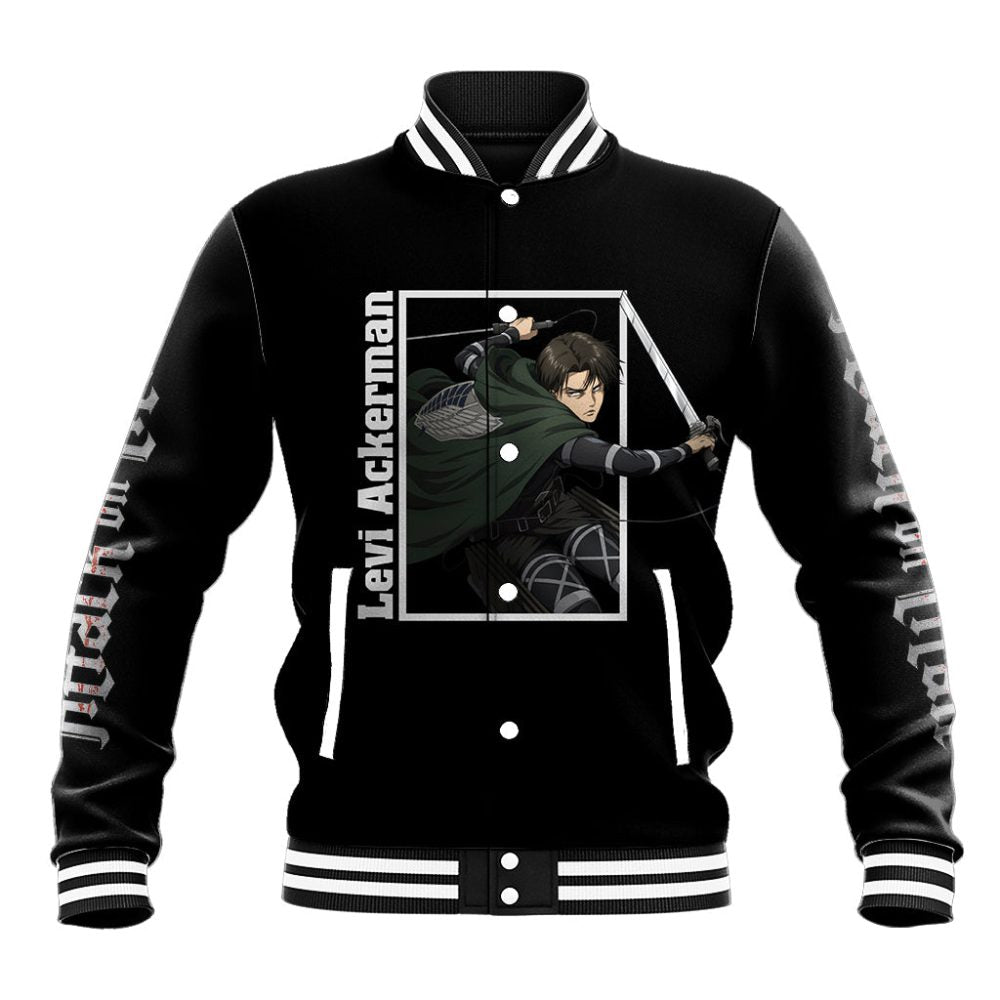 Levi Ackerman Baseball Jacket Attack On Titan Anime Style Ts04