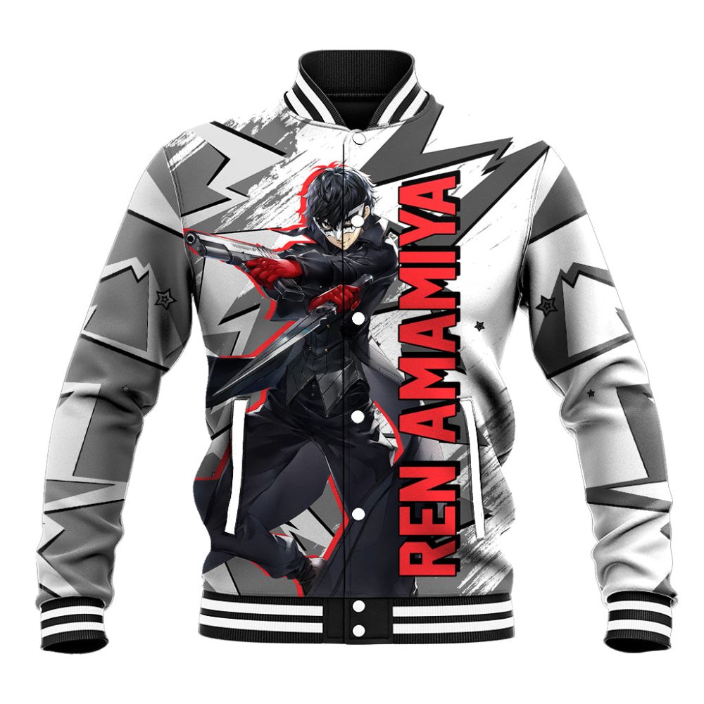 Joker Persona Baseball Jacket Anime Mix Polygon Cyber Style Ts04